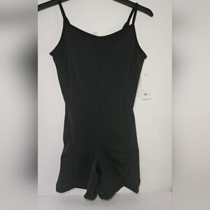 Yogalicious Lux Lotus Romper size L large black NWT 72$ Retail
